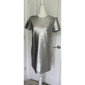 WAYF Metallic Silver Dress S